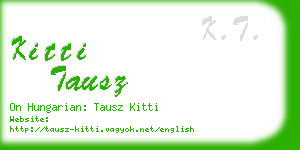 kitti tausz business card